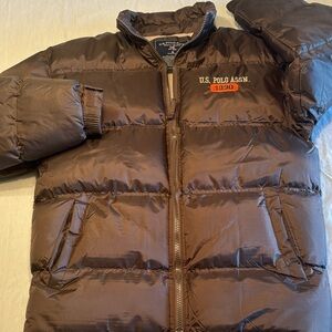 VTG U.S. Polo Assn. Chocolate Puffer Coat , S , $46